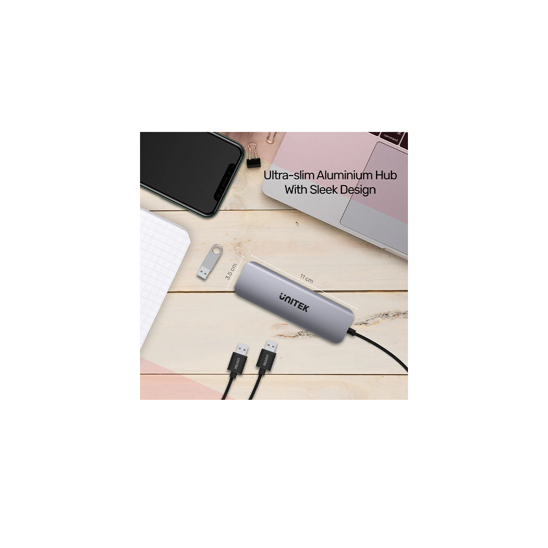 موزع Unitek H1107D uHUB P5+ USB-C 6 في 1 مع HDMI وتوصيل طاقة 100 وات وقارئ بطاقات مزدوج موزع Unitek H1107D uHUB P5+ USB-C 6 في 1 مع HDMI وتوصيل طاقة 100 وات وقارئ بطاقات مزدوج